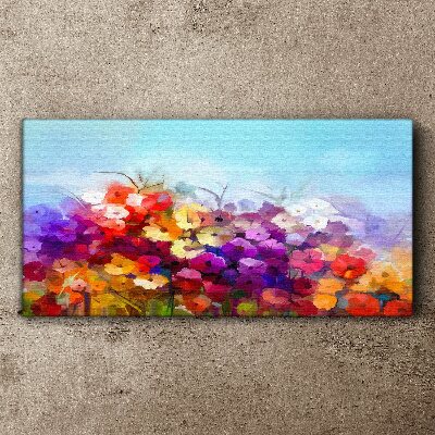 Colorful floral landscape in spring Print on canvas