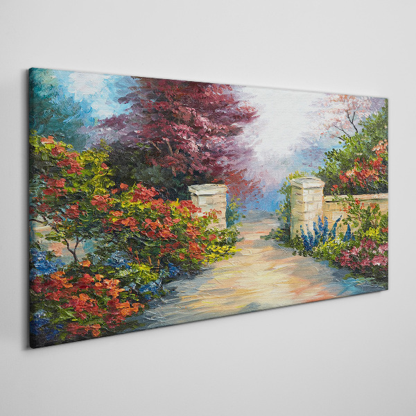A flower paradise in colors Canvas wall art