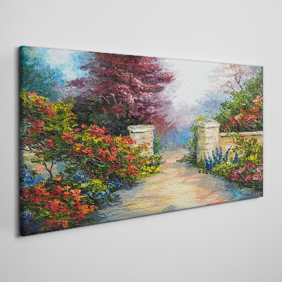 A flower paradise in colors Canvas wall art