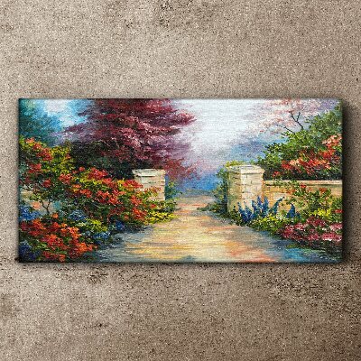 A flower paradise in colors Canvas wall art