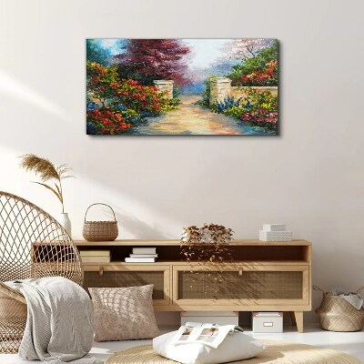 A flower paradise in colors Canvas wall art