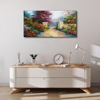 A flower paradise in colors Canvas wall art
