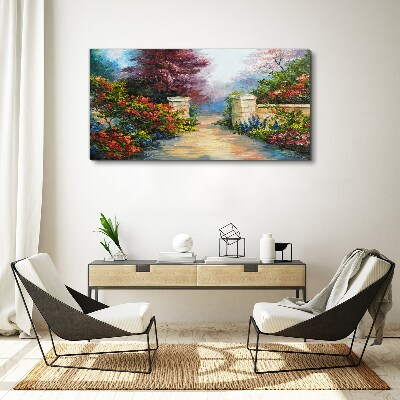 A flower paradise in colors Canvas wall art