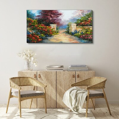 A flower paradise in colors Canvas wall art