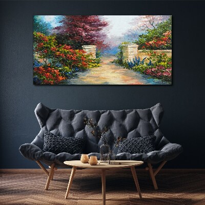 A flower paradise in colors Canvas wall art