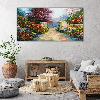 A flower paradise in colors Canvas wall art