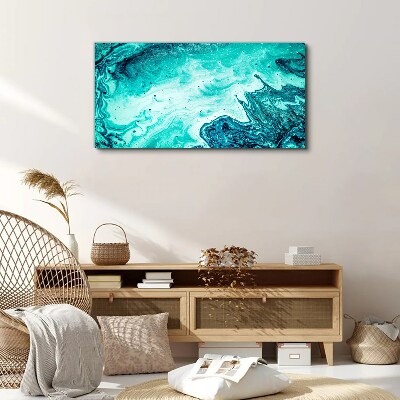 Blue waves in the sea depths Print on canvas