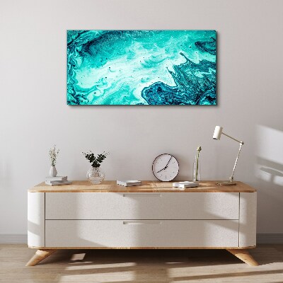 Blue waves in the sea depths Print on canvas