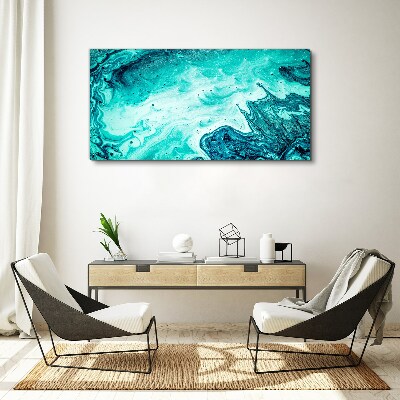 Blue waves in the sea depths Print on canvas