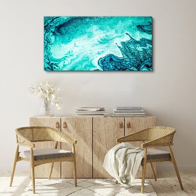 Blue waves in the sea depths Print on canvas