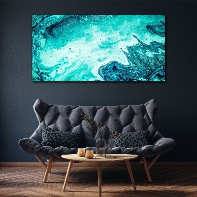Blue waves in the sea depths Print on canvas