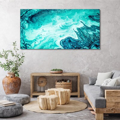 Blue waves in the sea depths Print on canvas