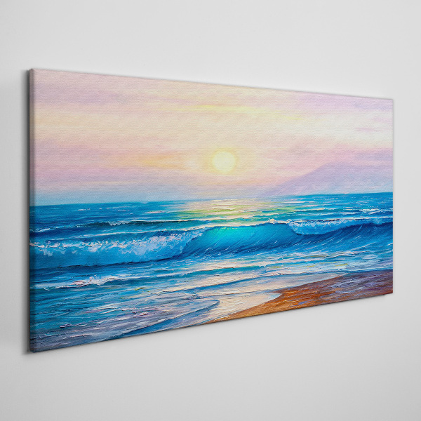 A quiet morning by the ocean Canvas wall art