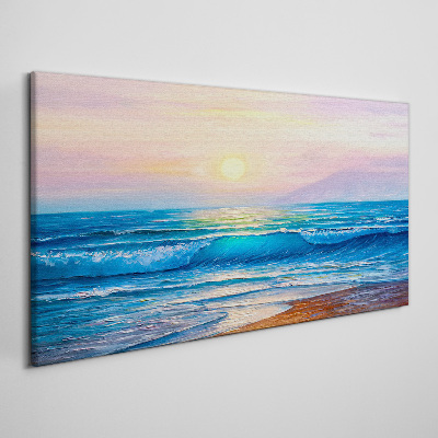 A quiet morning by the ocean Canvas wall art