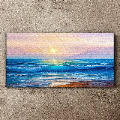 A quiet morning by the ocean Canvas wall art