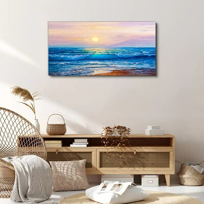A quiet morning by the ocean Canvas wall art