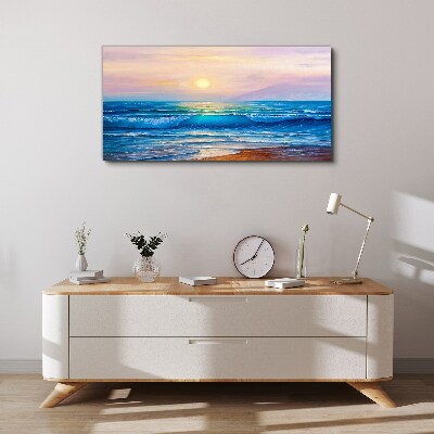 A quiet morning by the ocean Canvas wall art
