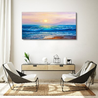 A quiet morning by the ocean Canvas wall art