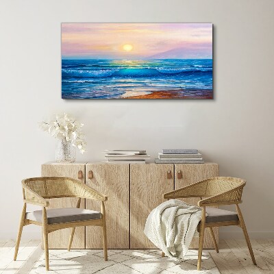 A quiet morning by the ocean Canvas wall art
