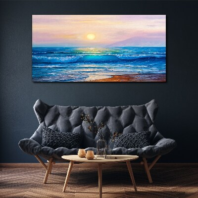 A quiet morning by the ocean Canvas wall art