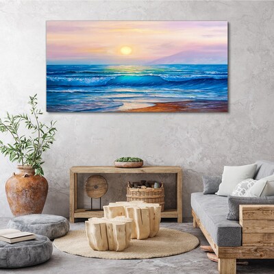 A quiet morning by the ocean Canvas wall art