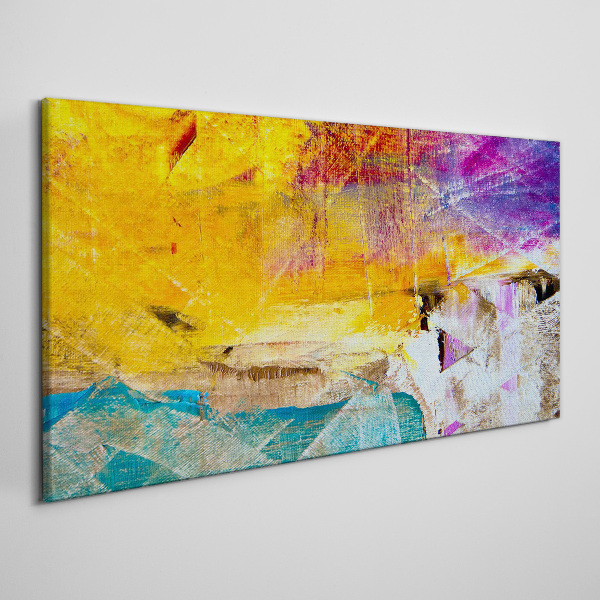 Abstract landscape in intense colors Canvas wall art