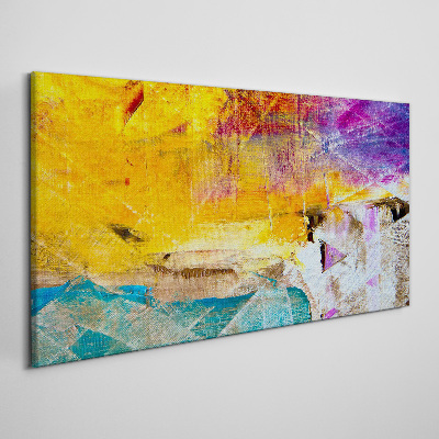 Abstract landscape in intense colors Canvas wall art