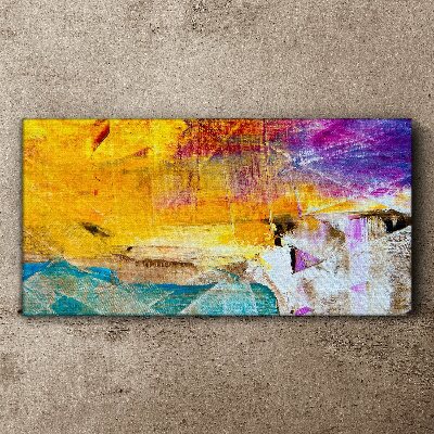 Abstract landscape in intense colors Canvas wall art