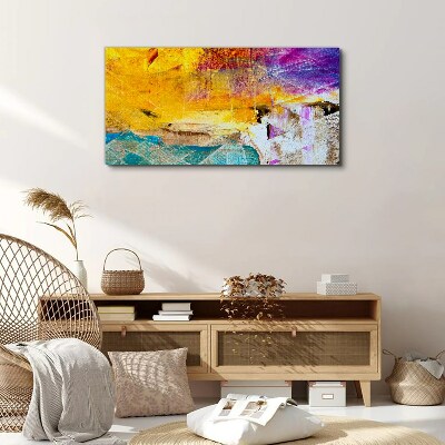 Abstract landscape in intense colors Canvas wall art