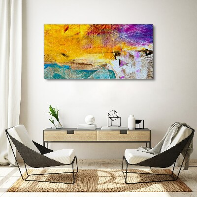 Abstract landscape in intense colors Canvas wall art