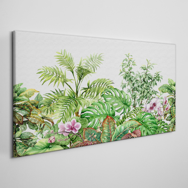 Tropical oasis of greenery Print on canvas