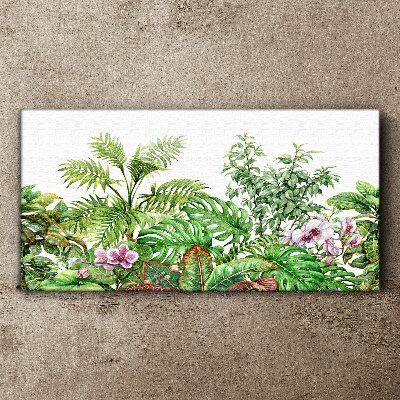 Tropical oasis of greenery Print on canvas