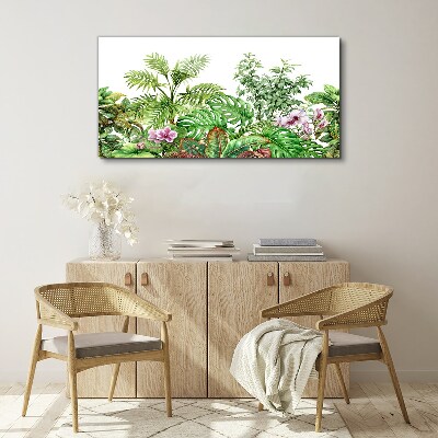 Tropical oasis of greenery Print on canvas