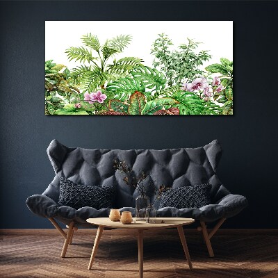 Tropical oasis of greenery Print on canvas