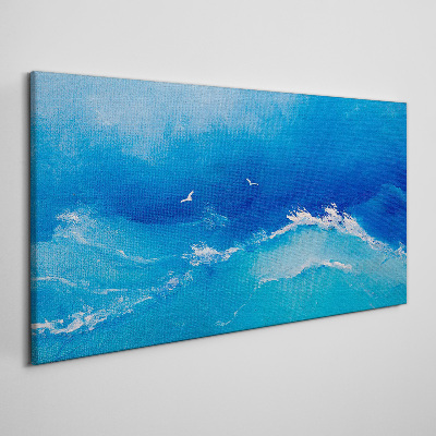 Calm ocean waves Canvas wall art