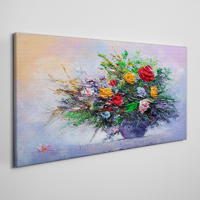 Spring bouquet of flowers Canvas wall art