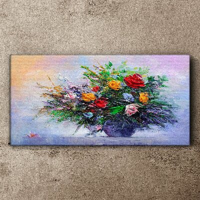 Spring bouquet of flowers Canvas wall art