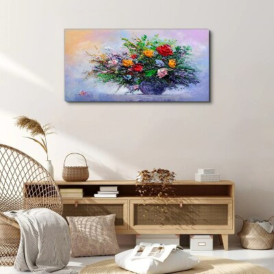 Spring bouquet of flowers Canvas wall art