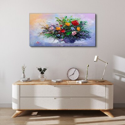Spring bouquet of flowers Canvas wall art