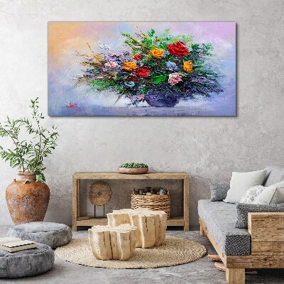 Spring bouquet of flowers Canvas wall art