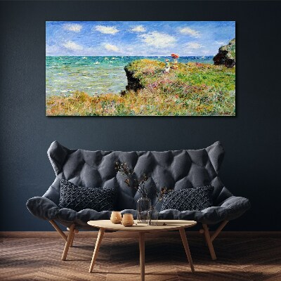Cliff Walk at Pourville Claude Monet Print on canvas