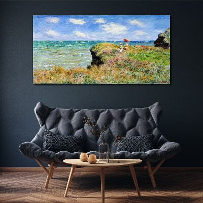 Sea cliff by claude monet Canvas print