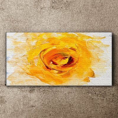 Yellow rose on a light background Canvas wall art