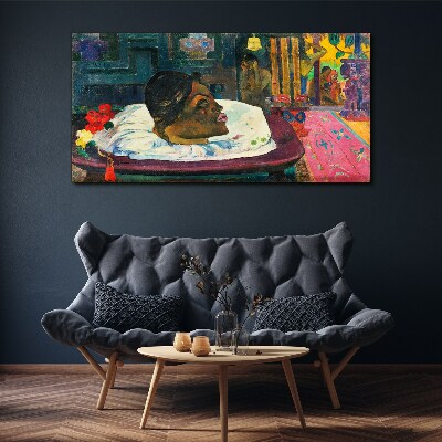 Portrait in pastel colors Print on canvas