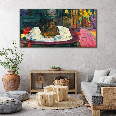 Portrait in pastel colors Print on canvas