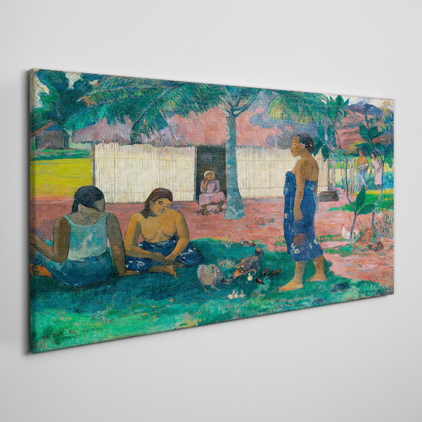 Relax in a tropical garden Canvas wall art