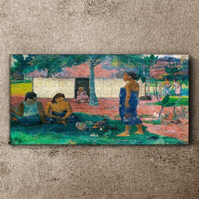 Relax in a tropical garden Canvas wall art