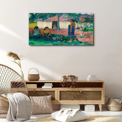 Relax in a tropical garden Canvas wall art