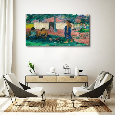 Relax in a tropical garden Canvas wall art