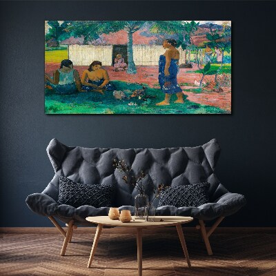 Relax in a tropical garden Canvas wall art